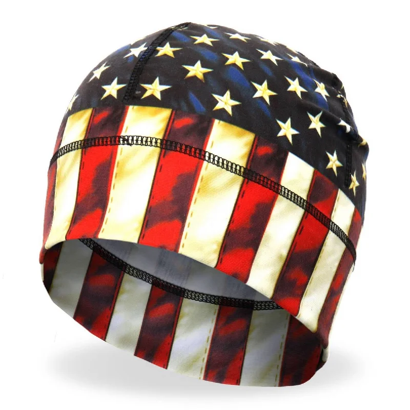 helmet for recreational cycling-Hot Leathers American Flag Helmet Liner KHC4002