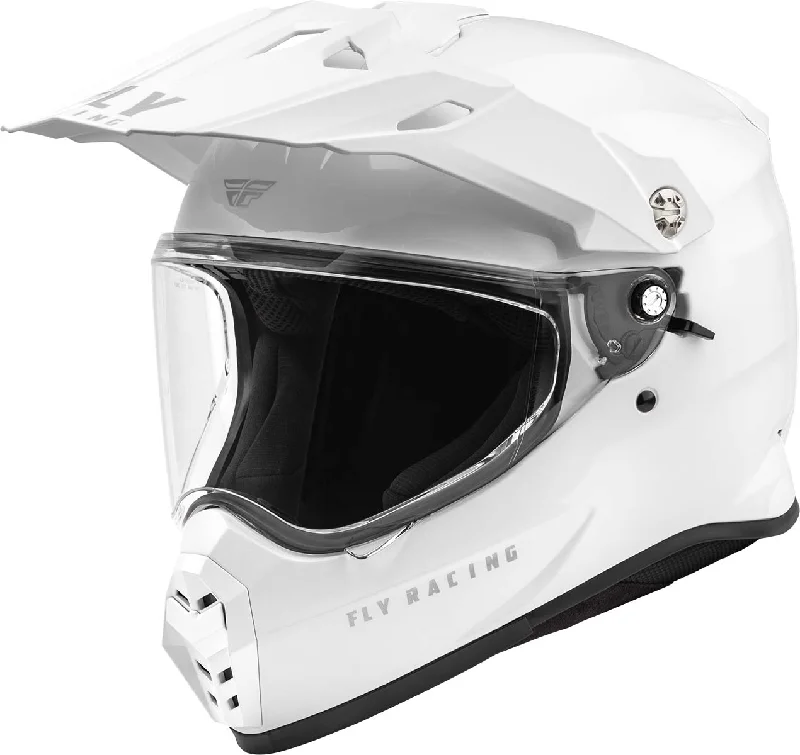 helmet for mountain bike races-Fly Racing 73-7022 Trekker Solid Helmet White