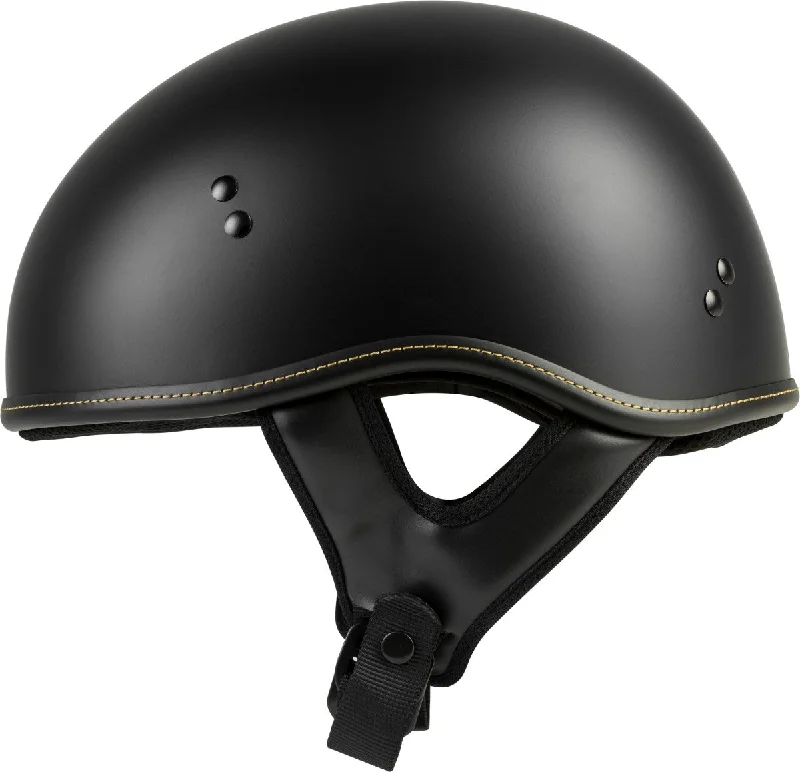 helmet with integrated goggles-Highway 21.357 Solid Matte Black Half Helmet