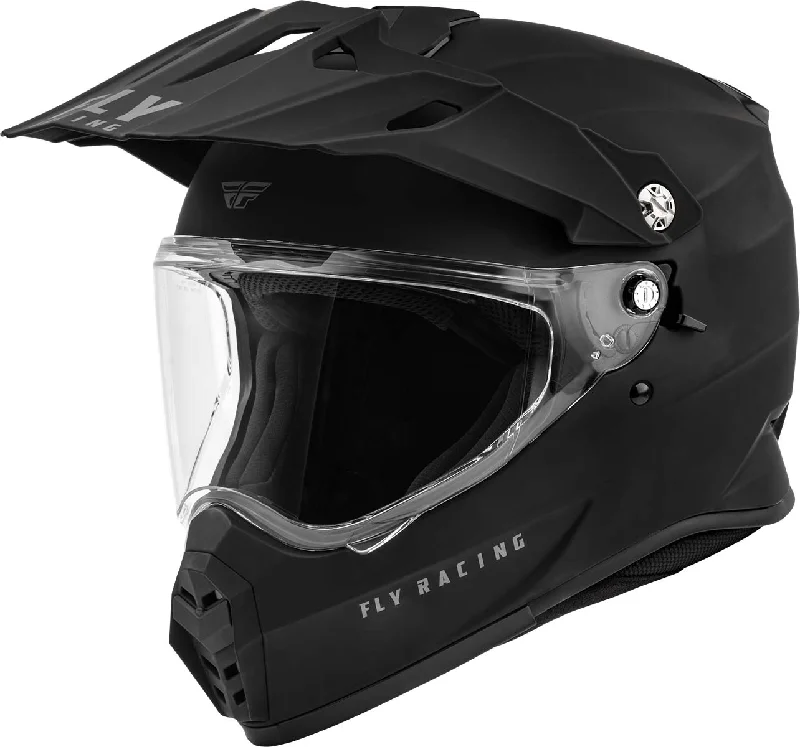 helmet for easy cleaning and maintenance-Fly Racing 73-7021 Trekker Solid Helmet Matte Black