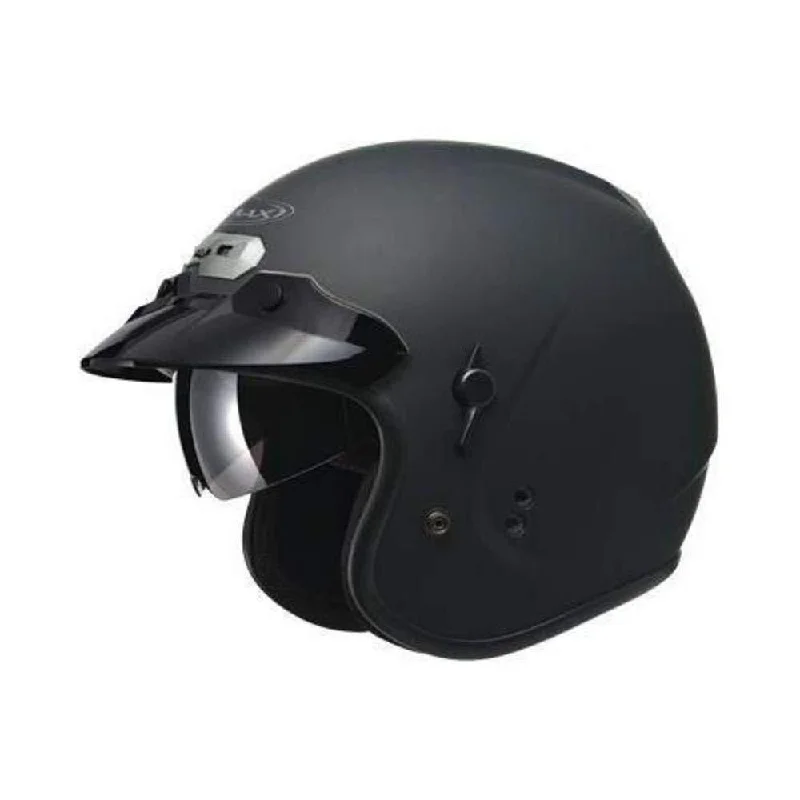 helmet for electric skateboard-GMax GM32 Matte Black Open Face Helmet