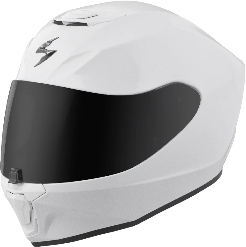 helmet with sleek aerodynamic design-Scorpion EXO 75-1122 EXO-R420 Full-Face Helmet Gloss White