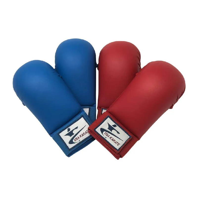 womens chic leather gloves with quilted designs-USA Karate Punches