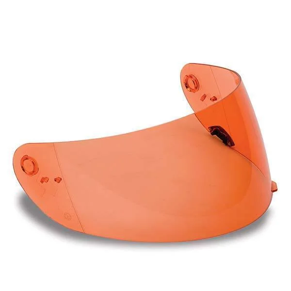 helmet with adjustable retention system-Bell ClickRelease Hi-Definition Orange Shield for Star, RS-1, Vortex, Qualifier and Revolver Evo helmets