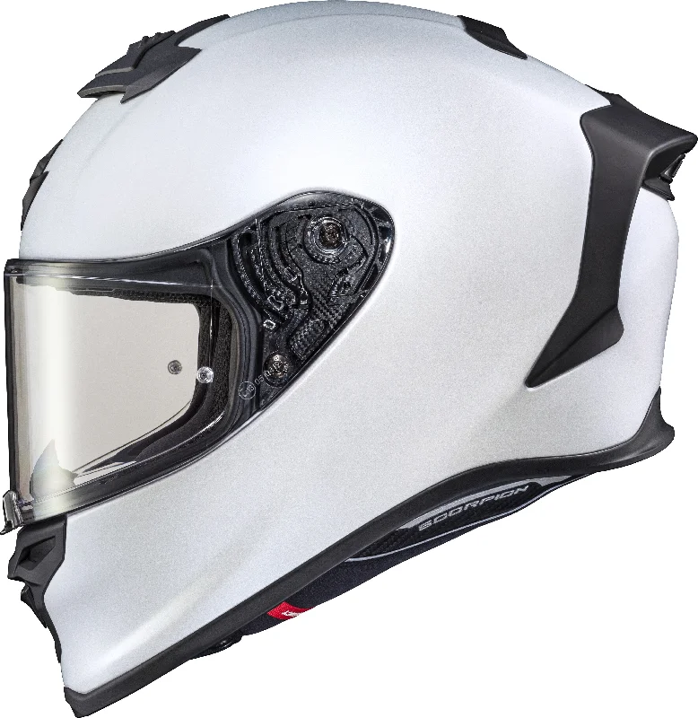 helmet with multi-adjustment options-Scorpion EXO 75-1352 EXO-R1 'Air' Full Face Helmet Matte Pearl White