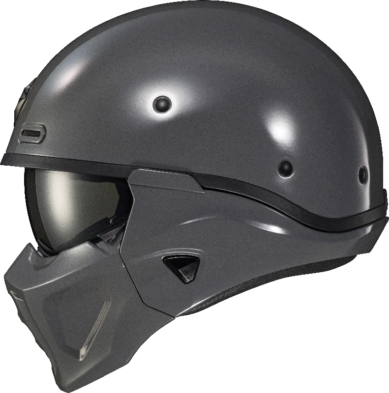 helmet for aggressive sports-Scorpion EXO 75-1606 'Covert X' Open-Face Helmet Cement Grey