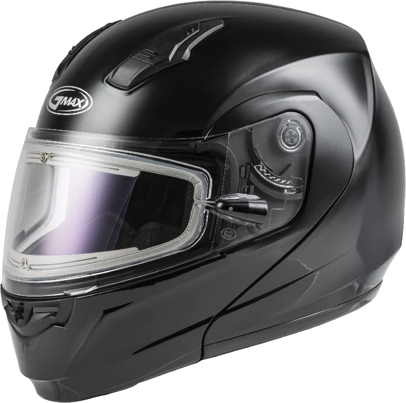 helmet for backcountry riding-GMax 72-5904 MD-04S Modular Snow Helmet W/Electric Shield Black