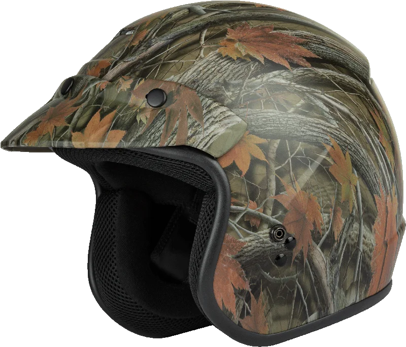 helmet for competitive racing-GMax 72-5367 OF-2 Open-Face Helmet Leaf Camo