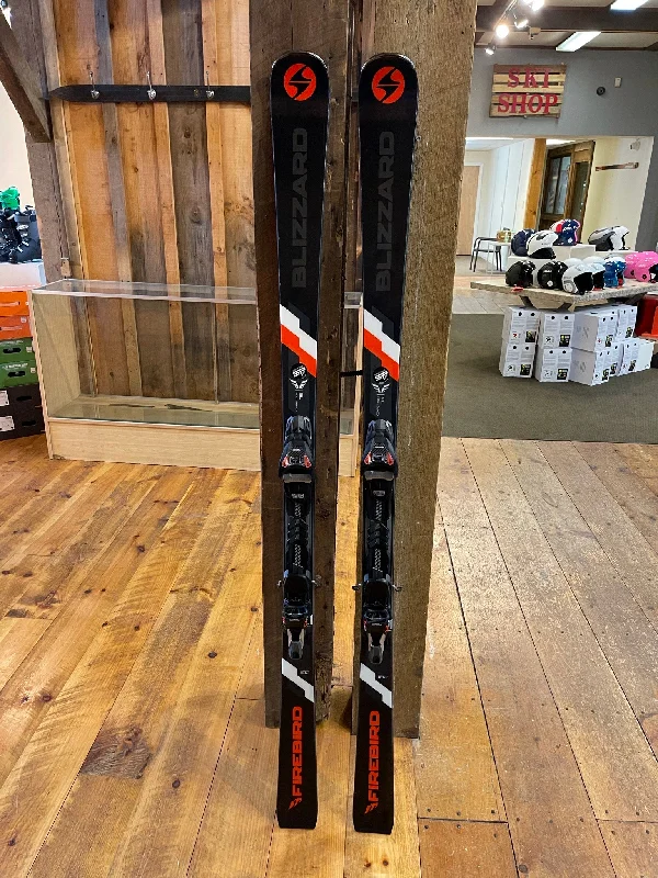 Skis for carving perfect tracks on freshly groomed trails-2021 Blizzard Firebird Competition 76 Skis with Marker TPX12 Bindings - DEMO SKIS