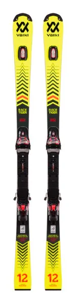 Skis for maximum control on high-speed runs-2022 Volkl Racetiger SL R JR  |  Junior Slalom Race Skis