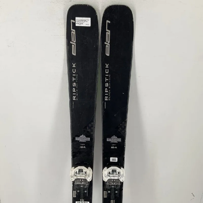 Skis for easy navigation of snowy mountain paths-2023 Elan Ripstick 96 Black Edition w/ Tyrolia Attack 11 Demo Bindings *Two Left Skis*