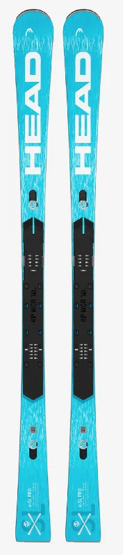 Skis for excellent edge grip on icy slopes-2024 HEAD Worldcup Rebels E-SL PRO Slalom Skis