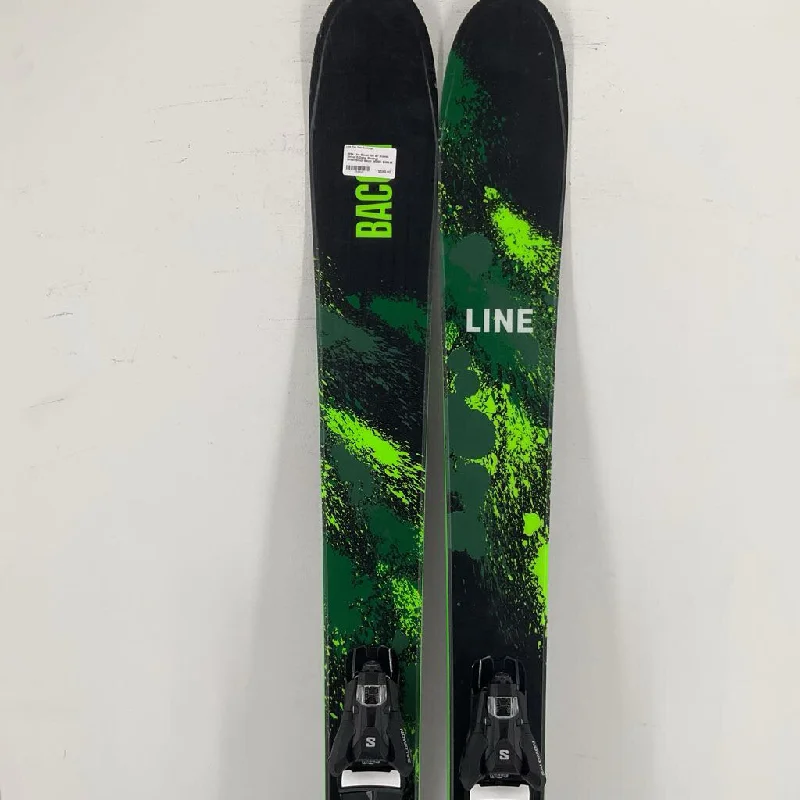 Skis for enhanced carving performance-2024 Line Bacon 108 w/ Atomic Strive 13 Demo Bindings