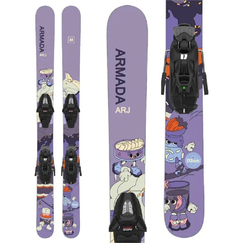 Skis for conquering both groomed and off-piste slopes-2025 Armada Junior's ARJ w/ Armada C5 Demo Bindings