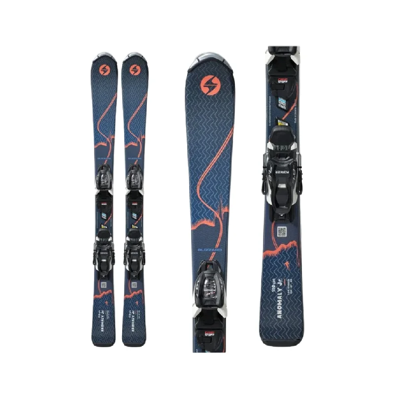 Skis for a balanced ride in both soft and firm snow-2025 Blizzard Anomaly Jr w/ Marker FDT Jr 4.5 Demo Bindings