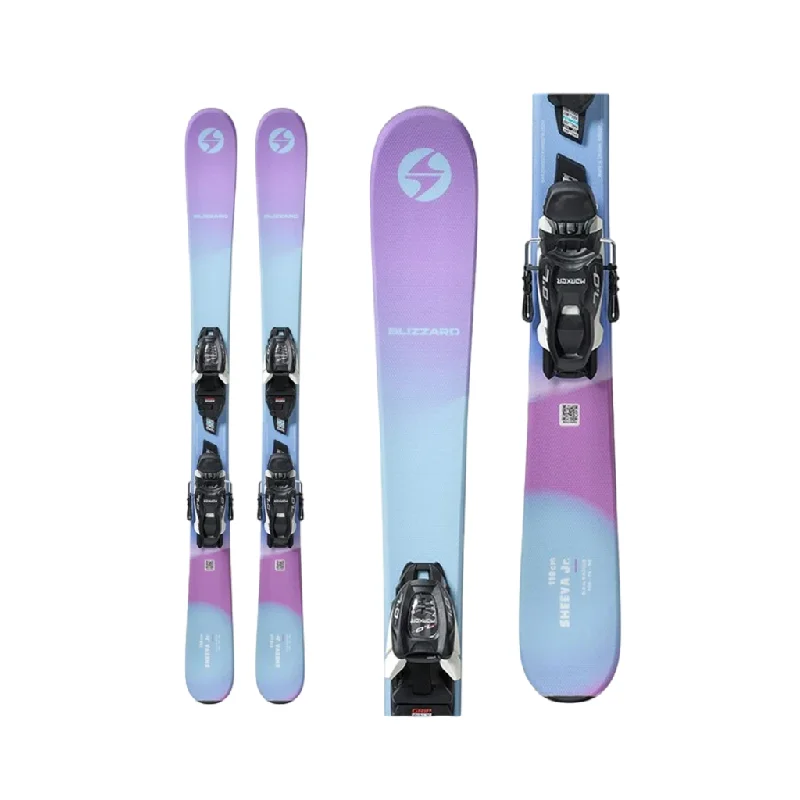 Skis for unbeatable performance in powder skiing-2025 Blizzard Sheeva Twin Jr w/ Marker FDT Jr 4.5 Demo Bindings