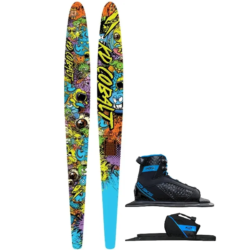 Skis for a fun and challenging park experience-2025 KD COBALT SKI W/ JNR AXCESS BOOT & RTP