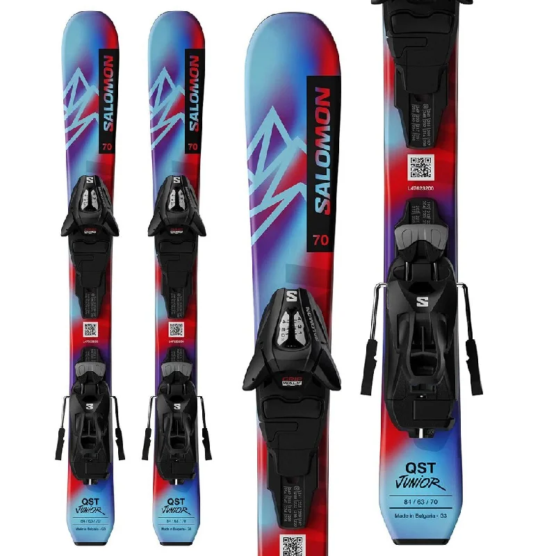 Skis for perfect glide on hard-packed snow-2025 Salomon QST Jr w/ Salomon C5 GW Demo Bindings