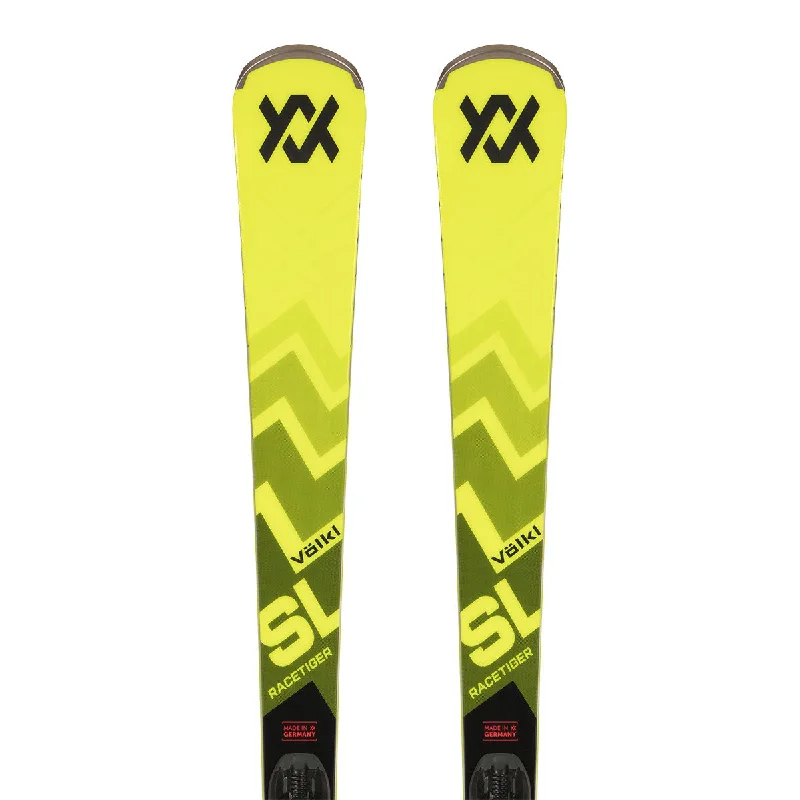 Skis for carving perfect turns on fast slopes-2025 Volkl Racetiger rMotion SL Skis