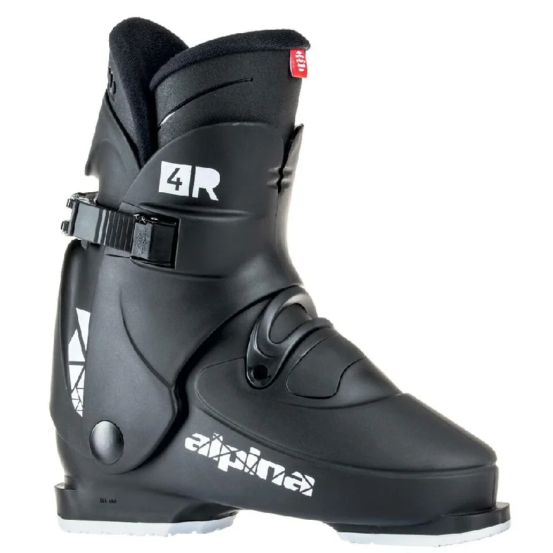 ski boots for ski tricks-Alpina R4.0 Black Rear Entry Ski Boots - 2025