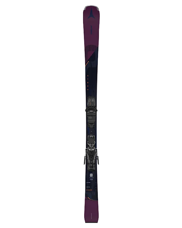 Skis for ultimate precision on the slopes-Atomic Cloud Q9 Women's Snow Skis + M10 GW Bindings - Black / Berry - 2024