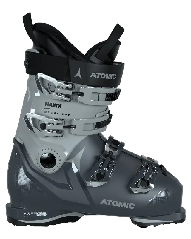 ski boots for park skiing-Atomic Hawx Magna 95 GW Womens Ski Boots - Grey Blue / Light Grey / Black - 2023