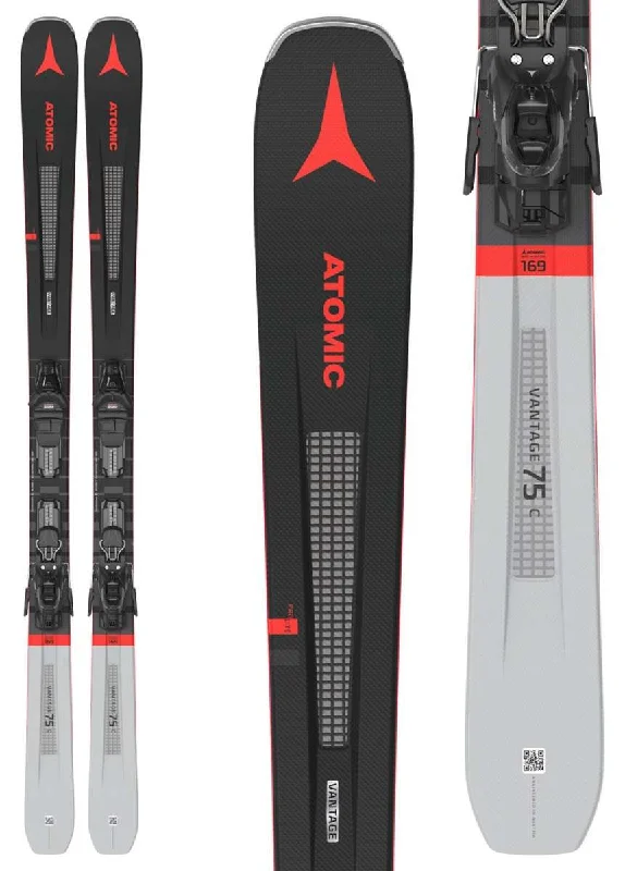 Skis for carving perfect arcs on icy mountains-Atomic Vantage 75 C System Ski With M10 Ski Bindings 2023