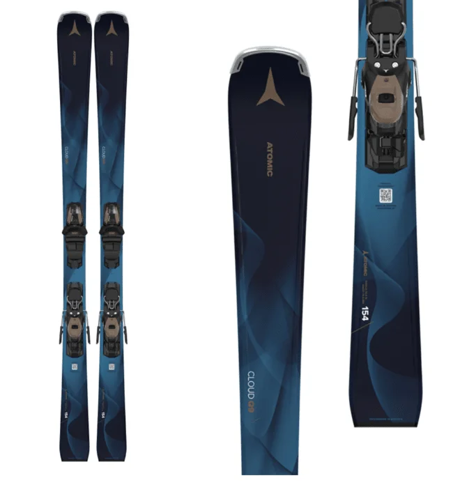 Skis with a narrow waist for precise carving-Atomic Women's Cloud Q9 Skis with M 10 GW Bindings 2025