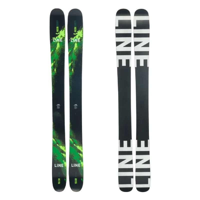 Skis for a smooth ride on icy slopes-Line Bacon Shorty Flat Youth Ski 2024