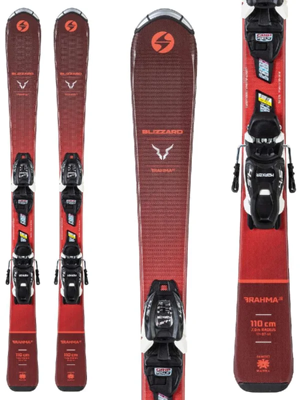 Skis for navigating complex backcountry slopes-Blizzard Junior's Brahma System Ski With FDT 4.5 Ski Bindings 2024