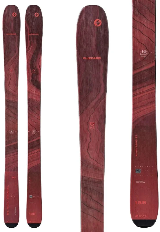 Skis for skiing effortlessly on hard snow conditions-Blizzard Women's Black Pearl 97 Skis 2024