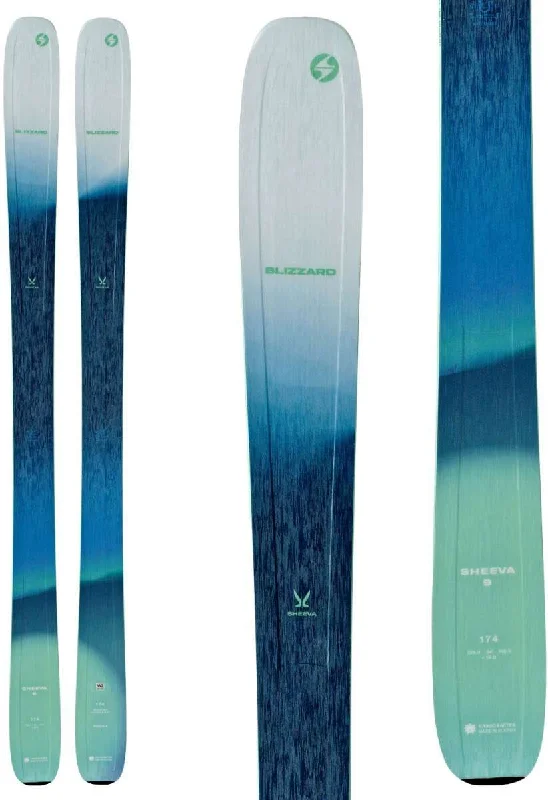 Skis with enhanced flexibility for skiing in all conditions-Blizzard Ladies Sheeva 9 Skis 2024