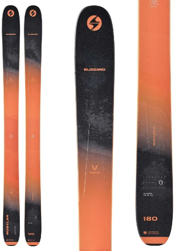 Skis for carving on icy trails at high speed-Blizzard Rustler 11 Skis 2023