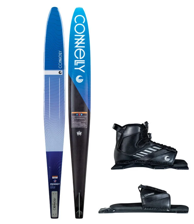 Skis with a wide body for improved flotation-Connelly Prodigy Slalom Ski with Shadow Boots & RTP (2025)