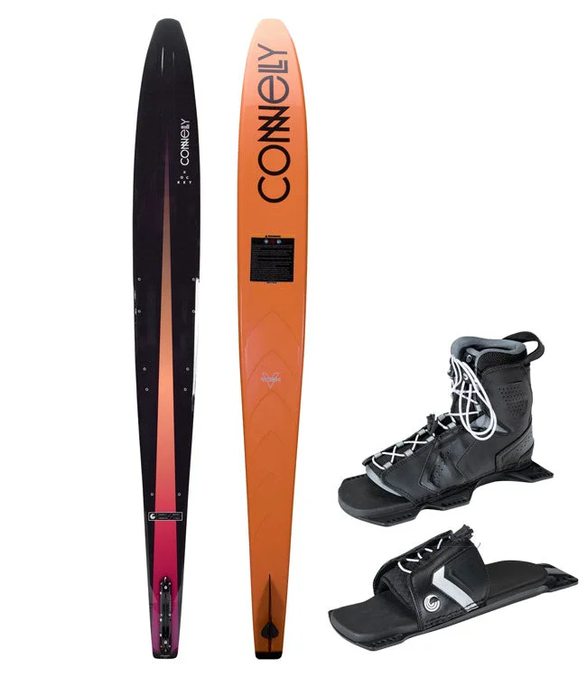 Skis for carving smooth turns on hard-packed snow-Connelly Rocket Slalom Ski with Tempest Boot & RTP (2025)