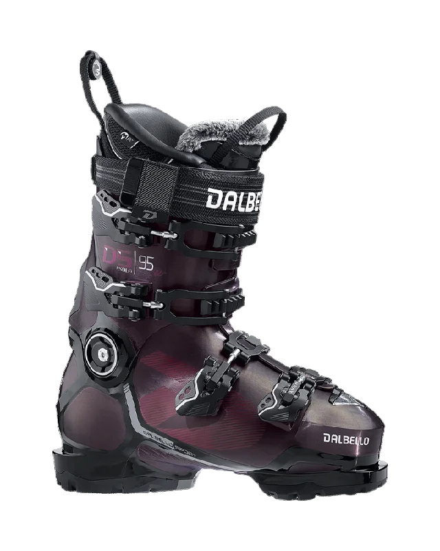 ski boots for ski touring beginners-Dalbello Ds Asolo 95 Grip Walk LS Womens Ski Boot - Opal Ruby / Black - 2022