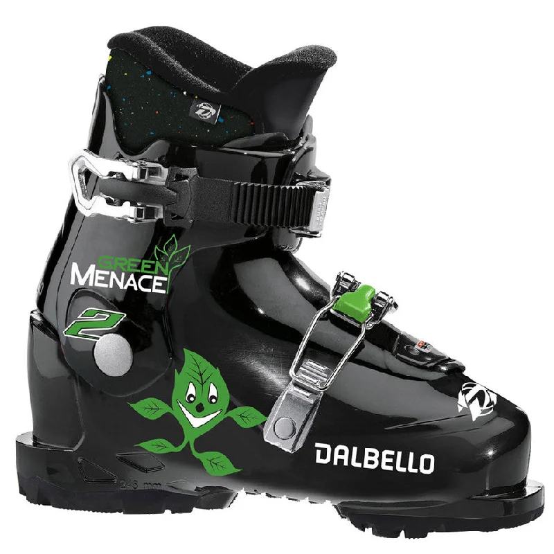 ski boots for deep-sea skiing-Dalbello Green Menace 2.0 GW JR BLACK/BLACK Kid's Ski Boots