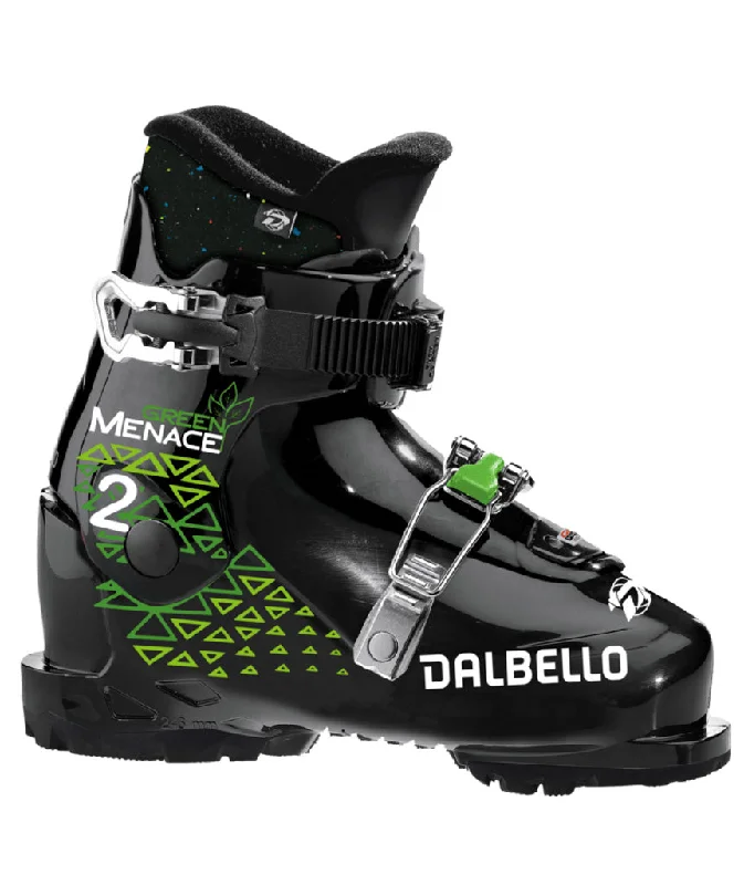 ski boots for freestyle park skiing-Dalbello Green Menace 2.0 GW Ski Boots Kids 2024