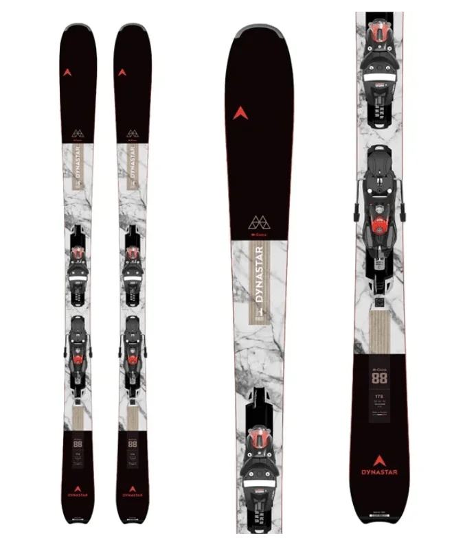 Skis for a smooth ride in any condition-Dynastar Men's M Cross 88 Skis with K SPX 14 GW Bindings 2025