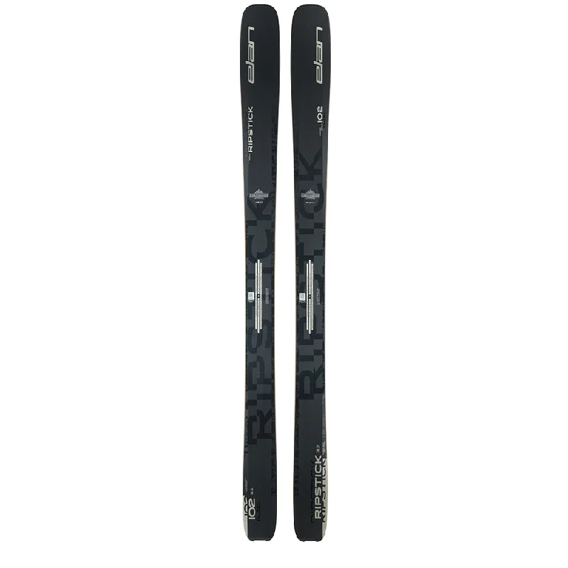 Skis for agile, responsive movement on steep slopes-Elan Ripstick 102 Black Edition Mens Skis 2025