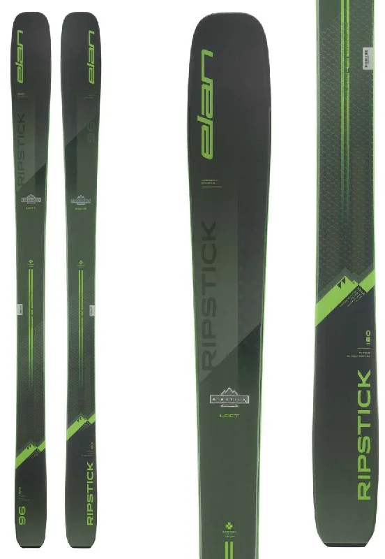 Skis for thrill-seekers in steep terrains-Elan Ripstick 96 Flat Ski 2023-2024