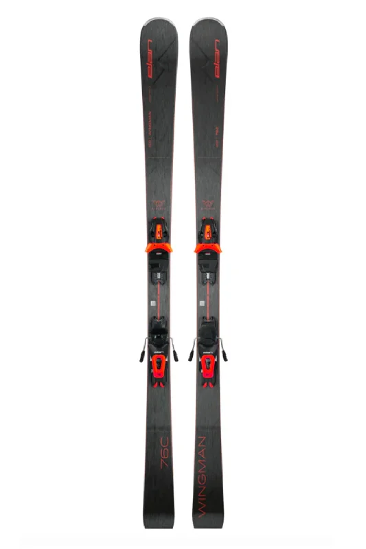 Skis for intense carving and dynamic movement-Elan Wingman 76 C PS EL 10.0 Skis - Men's -24-25