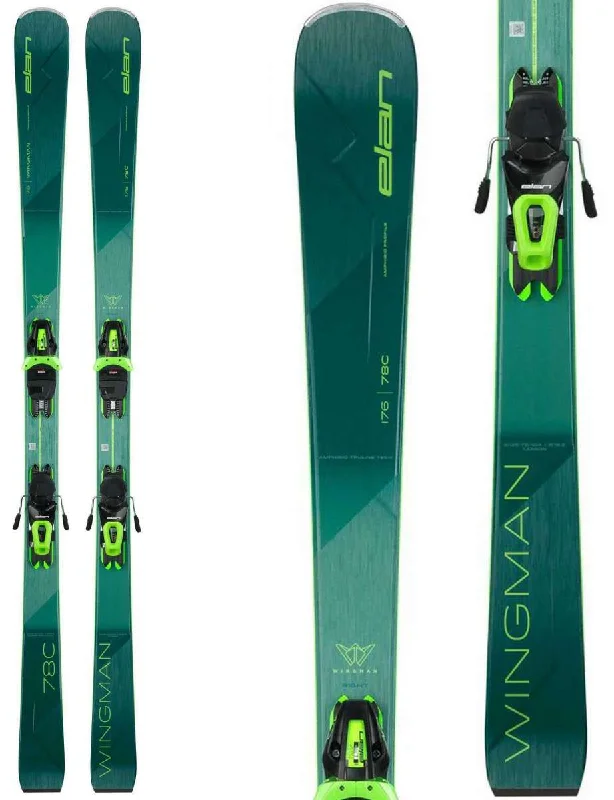 Skis for skiers seeking high-performance park sessions-Elan Wingman 78 C PS System Ski With EL 10.0 Ski Bindings 2024