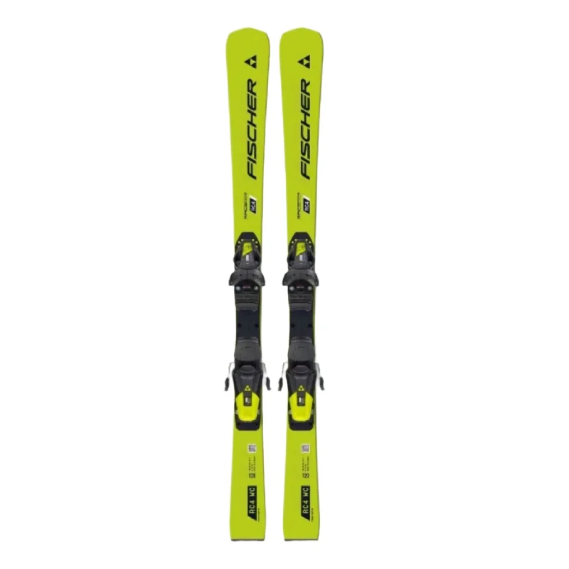 Skis for aggressive downhill runs in harsh conditions-Fischer RC4 WC JR Combi Race Skis - 2025 - Open Box Return