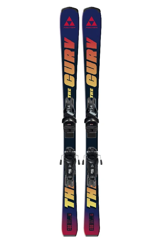 Skis for skiing on diverse terrain and conditions-Fischer The Curv JR + FJ4 GW CA JRS Skis - Kids' - 24-25