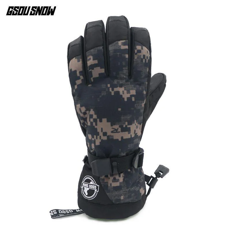 womens sporty gloves for running and jogging-GSOU SNOW Ski Snowboard Gloves For Below Zero Weather