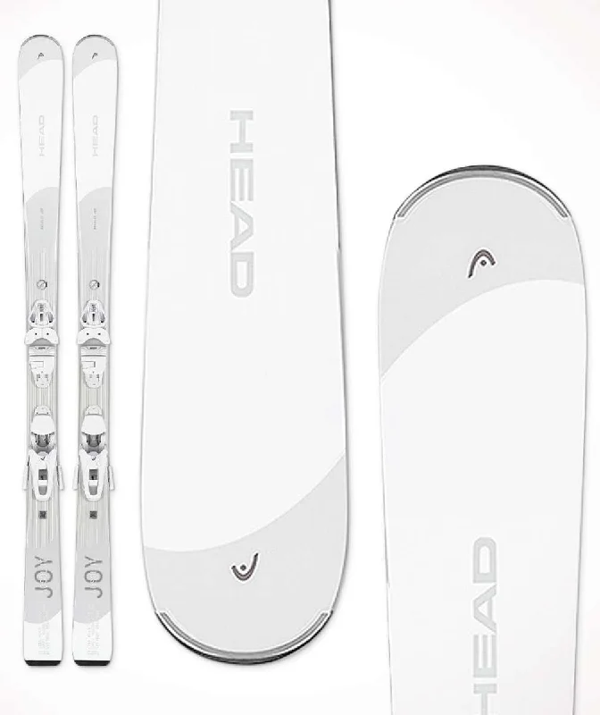 Skis for skiing in all types of snow conditions-Head Women's Absolut Joy Skis with Joy 9 Bindings 2024