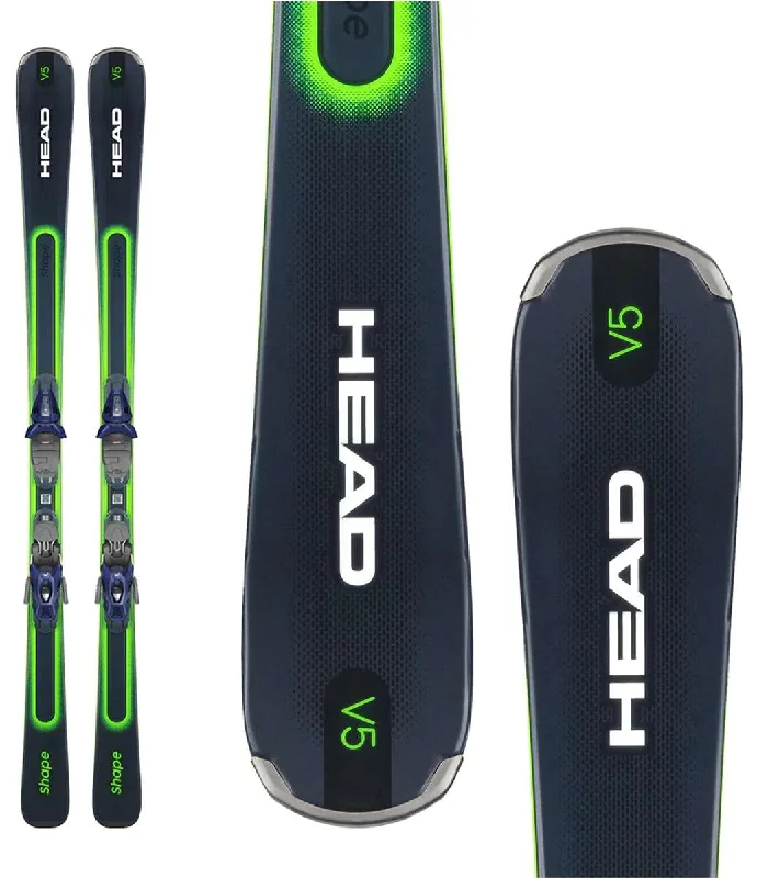 Skis for expert skiers looking for performance-Head V Shape V5 AMT Skis with PR 11 Ski Bindings 2023