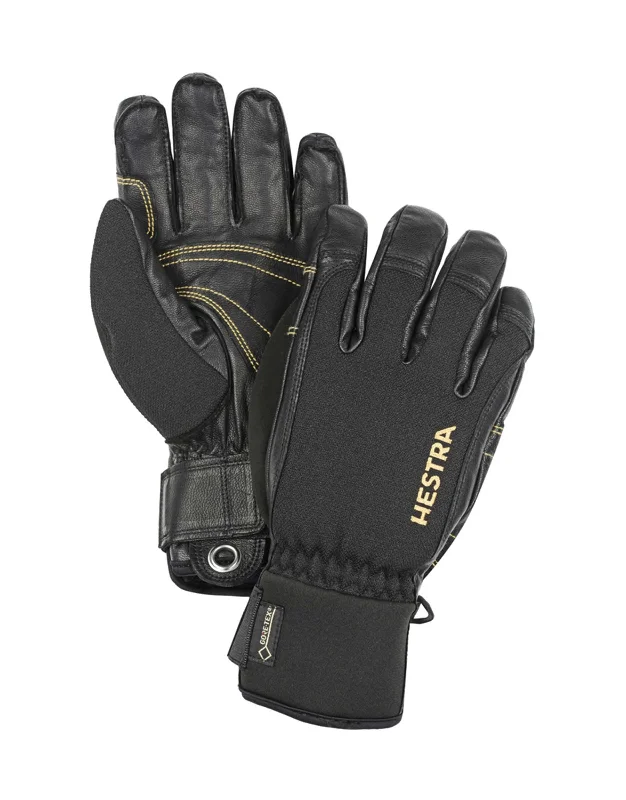 womens cozy gloves with wool blend fabric-Hestra Army Leather Short GTX XCR Gloves