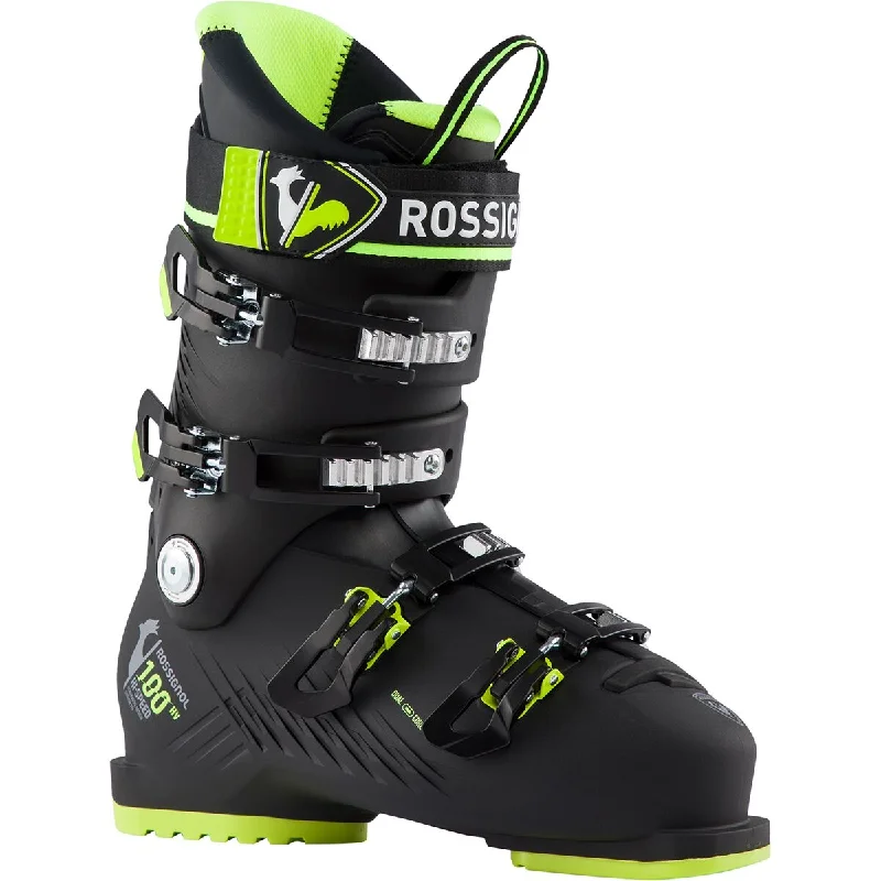 ski boots for smooth skiing transitions-Rossignol Hi-Speed 100 HV - BLACK YELLOW Ski Boots